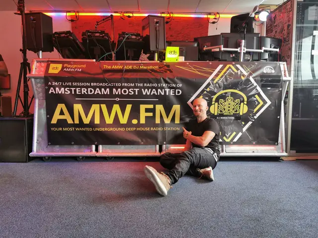 At the Amsterdam Most Wanted radio booth during ADE